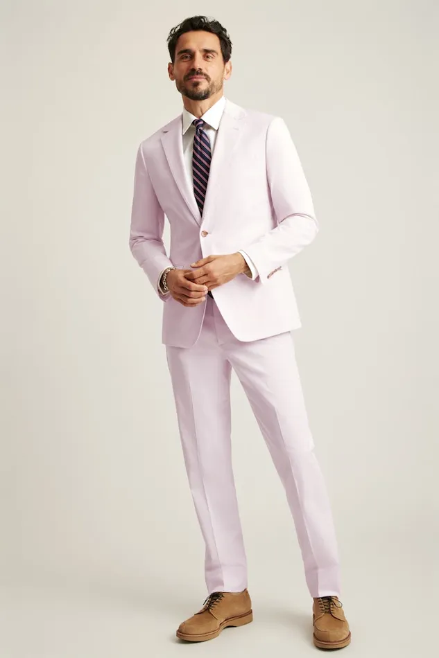 Men Bonobos Blazers and Sport Coats Italian Stretch Cotton Suit Jacket Dusty Pink