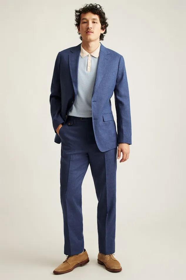 Men Bonobos Blazers and Sport Coats Jetsetter Italian Linen Blazer Bright Navy