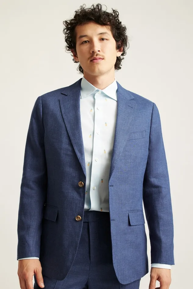 Men Bonobos Blazers and Sport Coats Jetsetter Italian Linen Blazer Bright Navy Men Bonobos Blazers and Sport Coats Jetsetter Italian Linen Blazer Bright Navy