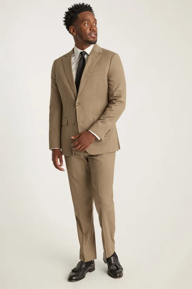 Men Bonobos Blazers and Sport Coats Jetsetter Stretch Wool Suit Jacket Tan