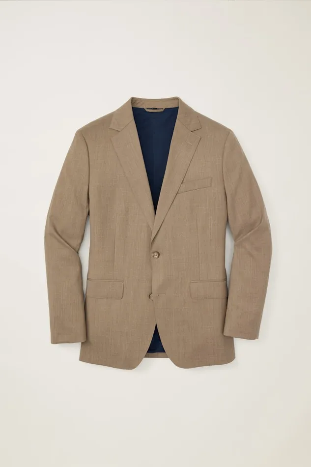 Men Bonobos Blazers and Sport Coats Jetsetter Stretch Wool Suit Jacket Tan