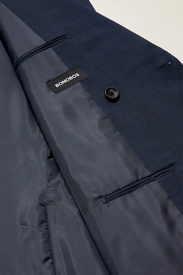 Men Bonobos Blazers and Sport Coats Jetsetter Wool Double Breasted Blazer Light Navy