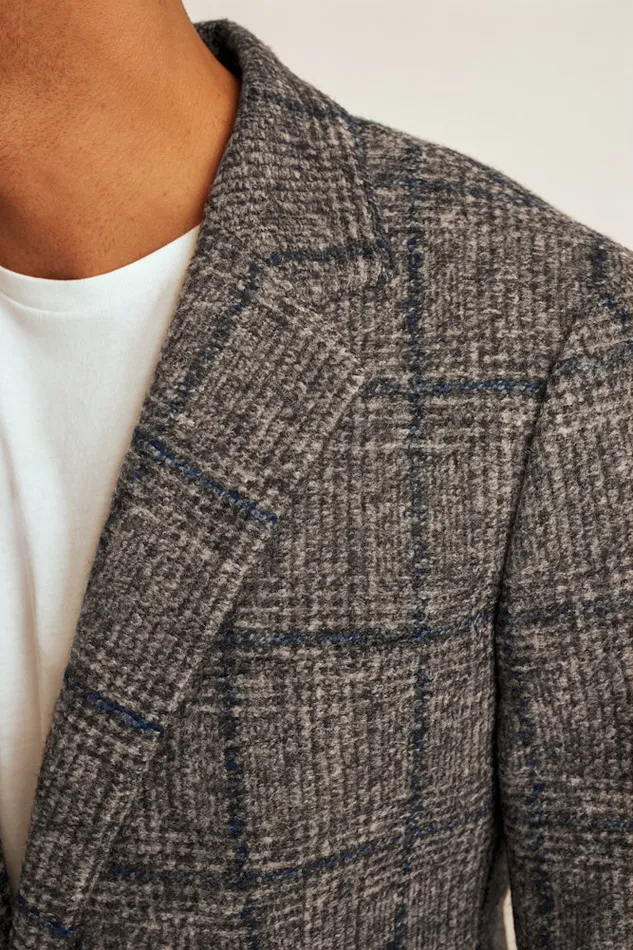 Men Bonobos Blazers and Sport Coats Knit Blazer Navy Brown Glen Plaid Men Bonobos Blazers and Sport Coats Knit Blazer Navy Brown Glen Plaid