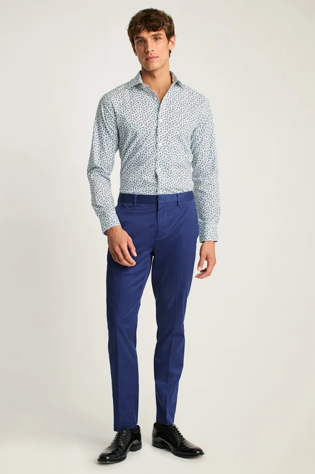 Men Bonobos Business Casual Shirts Sophisticated and Comfy Bonobos Jetsetter Stretch Dress Shirt Blue Martin Floral