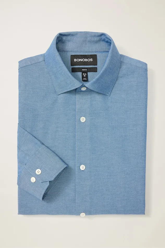 Men Bonobos Business Casual Shirts Sophisticated and Comfy Bonobos Jetsetter Stretch Dress Shirt Ocean Blue Chambray Men Bonobos Business Casual Shirts Sophisticated and Comfy Bonobos Jetsetter Stretch Dress Shirt Ocean Blue Chambray