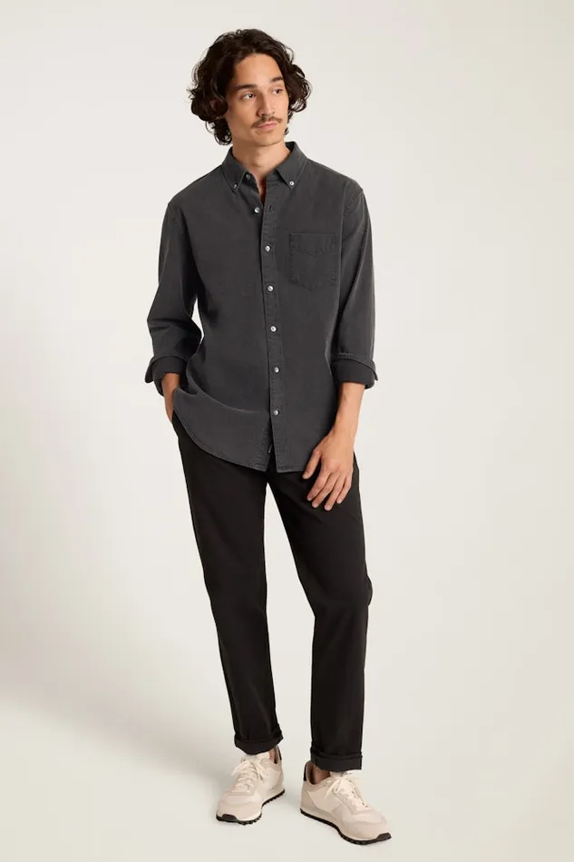 Men Bonobos Casual Shirts Everyday Denim Shirt Black Rinse Wash
