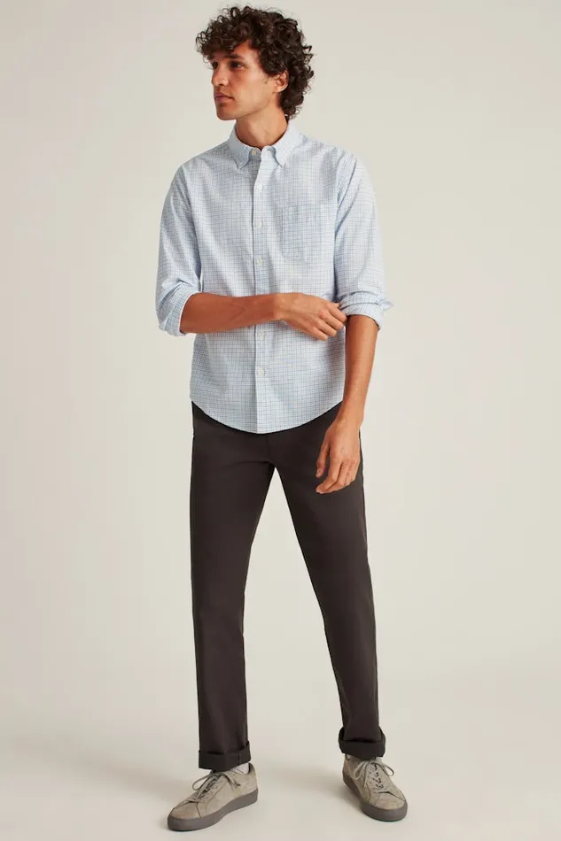 Men Bonobos Casual Shirts Everyday Oxford Shirt Classic Oxford Button Down Blue Nickel Check Men Bonobos Casual Shirts Everyday Oxford Shirt Classic Oxford Button Down Blue Nickel Check