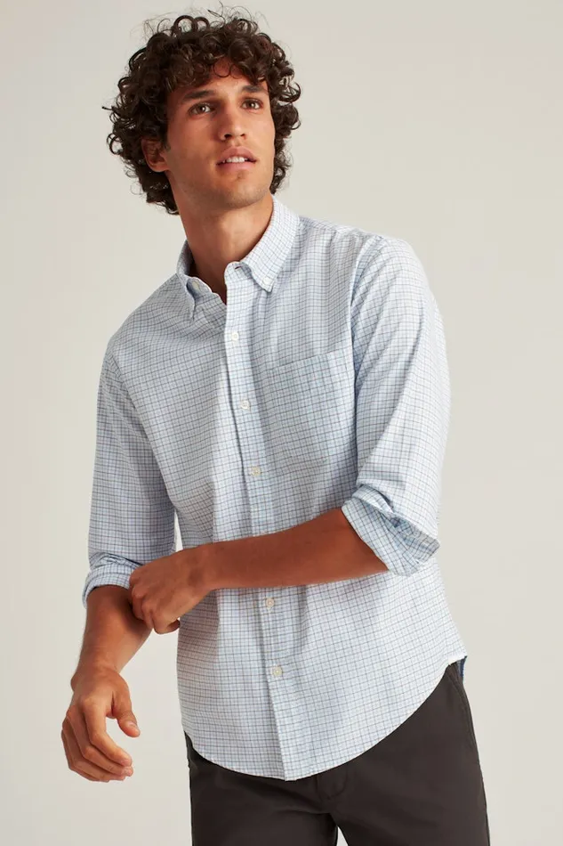 Men Bonobos Casual Shirts Everyday Oxford Shirt Classic Oxford Button Down Blue Nickel Check Men Bonobos Casual Shirts Everyday Oxford Shirt Classic Oxford Button Down Blue Nickel Check