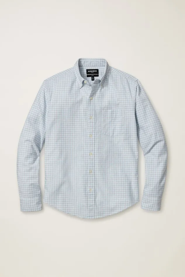 Men Bonobos Casual Shirts Everyday Oxford Shirt Classic Oxford Button Down Blue Nickel Check Men Bonobos Casual Shirts Everyday Oxford Shirt Classic Oxford Button Down Blue Nickel Check