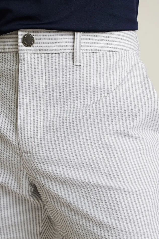 Men Bonobos Chinos Performance Seersucker Golf Pant Grey And White Stripe