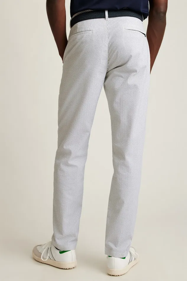 Men Bonobos Chinos Performance Seersucker Golf Pant Grey And White Stripe