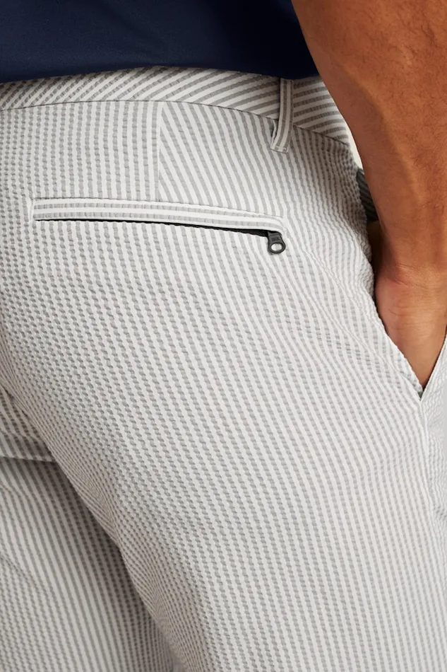 Men Bonobos Chinos Performance Seersucker Golf Pant Grey And White Stripe