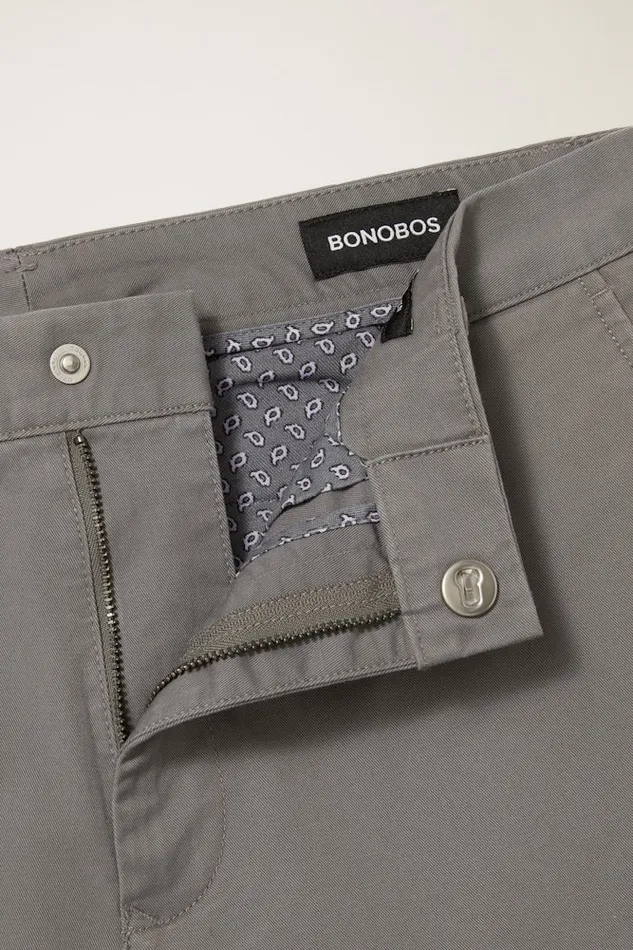 Men Bonobos Chinos Stretch Washed Chino Pants Tailored and Slim Fit Chinos Graphites