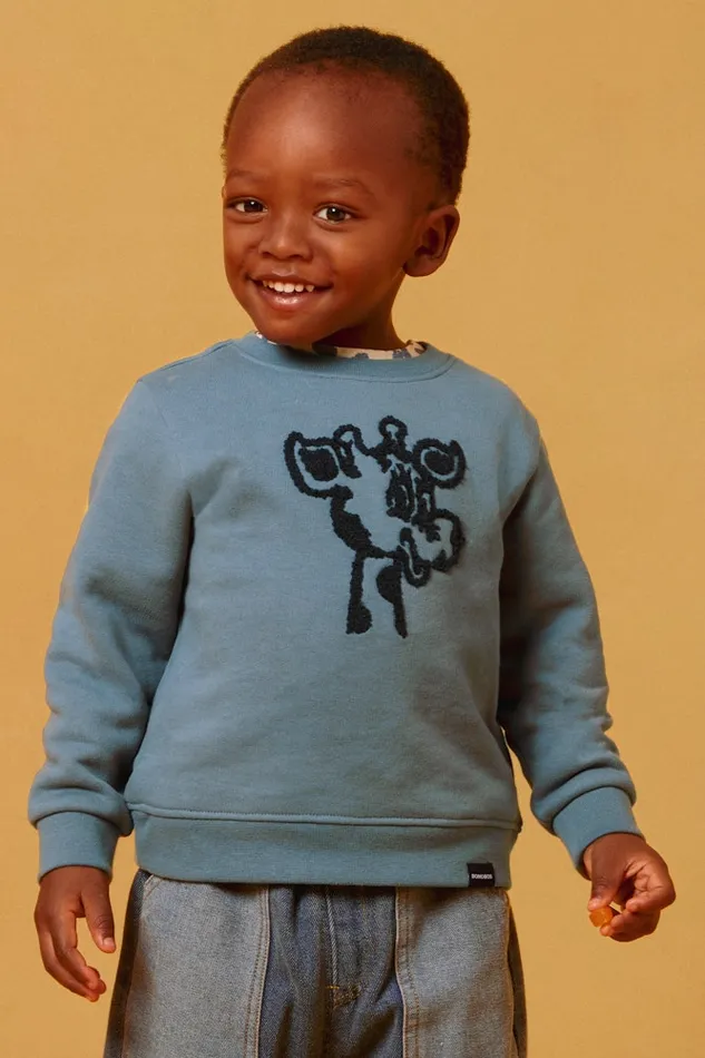 Men Bonobos Crew and VNeck Sweaters Geoffrey Kids Supersoft Crew Kazoo Blue