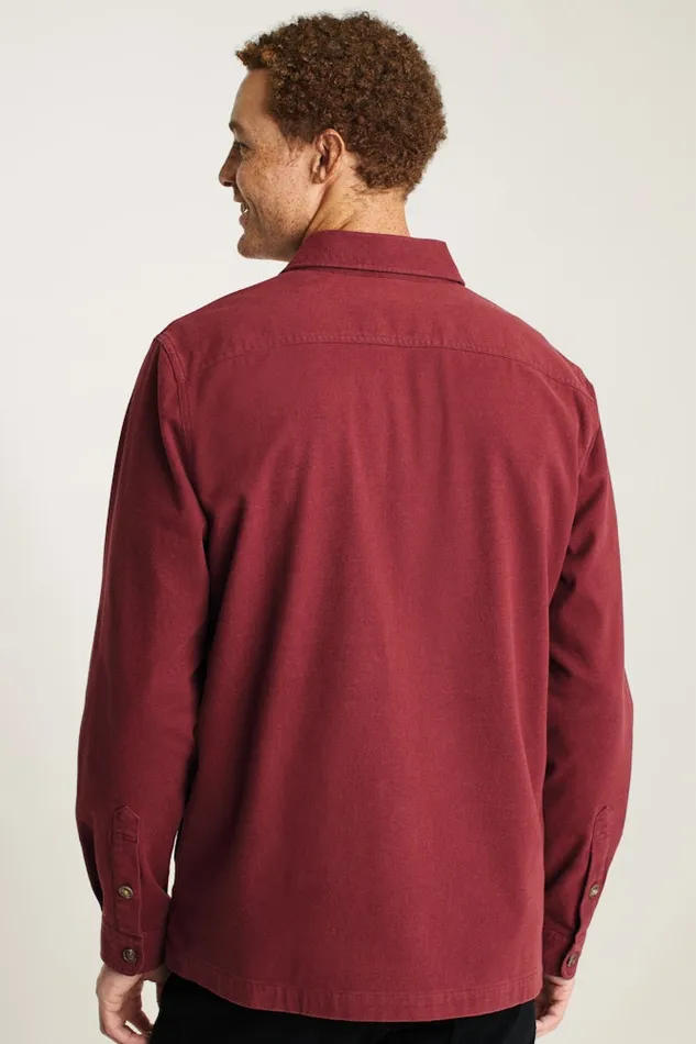 Men Bonobos Flannels and Shirt Jackets Moleskin Overshirt Heather Mahogany