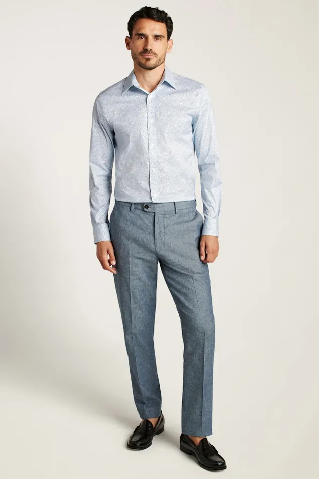 Men Bonobos Formal Dress Shirts Easy WrinkleResistant Bonobos Weekday Warrior Dress Shirt Dusty Blue Palmer Floral