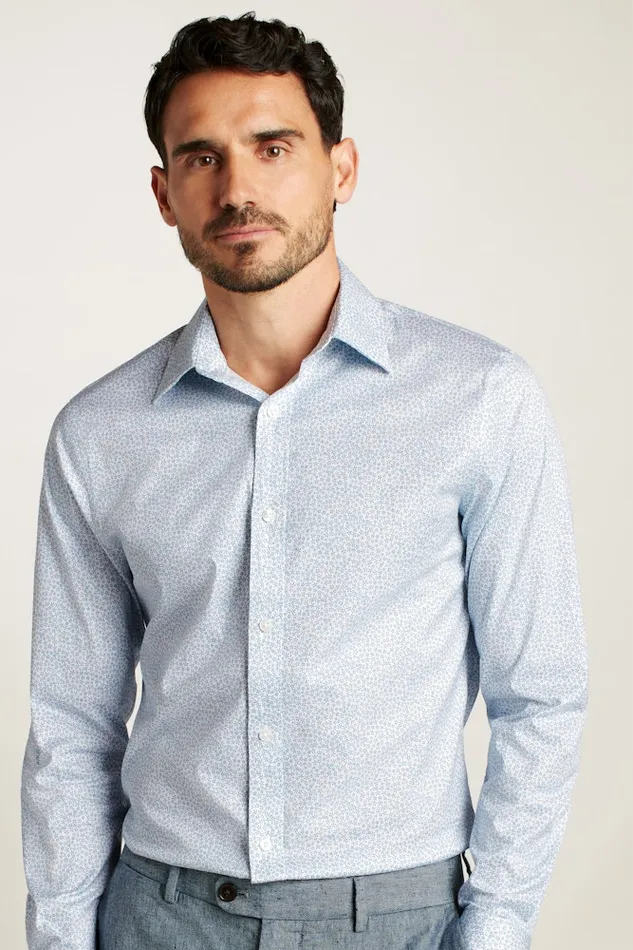 Men Bonobos Formal Dress Shirts Easy WrinkleResistant Bonobos Weekday Warrior Dress Shirt Dusty Blue Palmer Floral