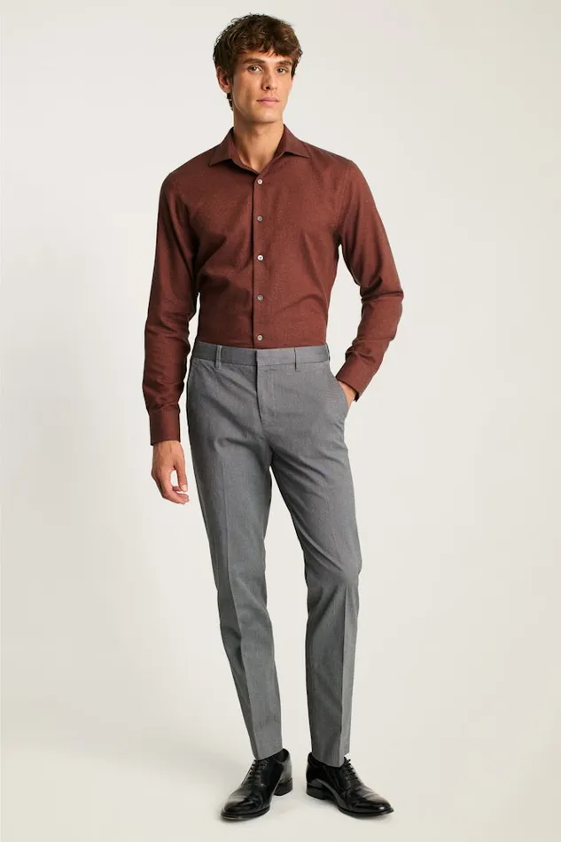 Men Bonobos Formal Dress Shirts Jetsetter Premium Merino Dress Shirt Rust