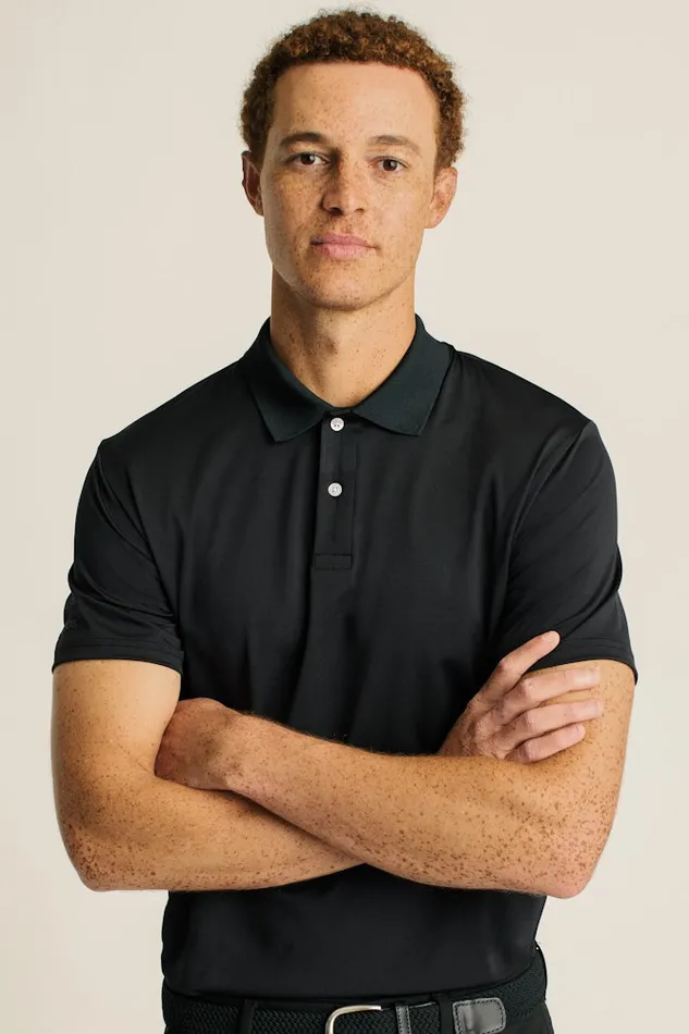 Men Bonobos Golf Polos and Tops The Performance Golf Polo Shirt Solid and Striped Jet Black Men Bonobos Golf Polos and Tops The Performance Golf Polo Shirt Solid and Striped Jet Black