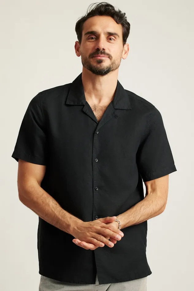 Men Bonobos Short Sleeve Shirts Riviera Cabana Shirt Black Men Bonobos Short Sleeve Shirts Riviera Cabana Shirt Black