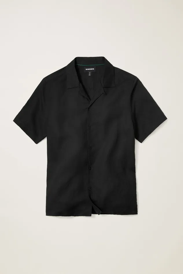 Men Bonobos Short Sleeve Shirts Riviera Cabana Shirt Black Men Bonobos Short Sleeve Shirts Riviera Cabana Shirt Black