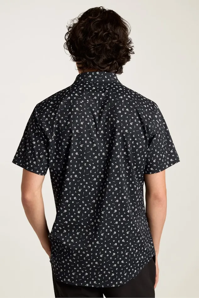 Men Bonobos Short Sleeve Shirts Tech Short Sleeve Shirt Black Sea Floral Men Bonobos Short Sleeve Shirts Tech Short Sleeve Shirt Black Sea Floral