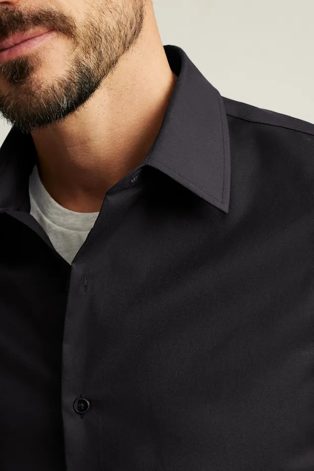 Men Bonobos Short Sleeve Shirts Tech Short Sleeve Shirt Solid Jet Black Men Bonobos Short Sleeve Shirts Tech Short Sleeve Shirt Solid Jet Black