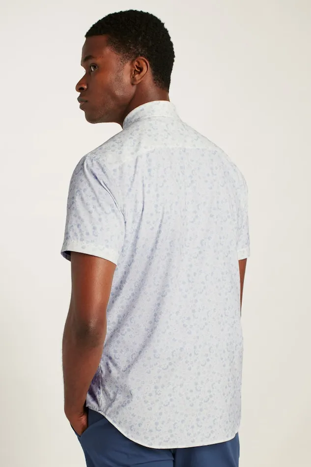 Men Bonobos Short Sleeve Shirts Tech Short Sleeve Shirt White Weekend Floral Men Bonobos Short Sleeve Shirts Tech Short Sleeve Shirt White Weekend Floral