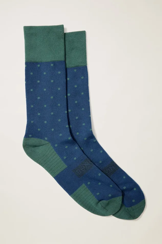 Men Bonobos Socks and Underwear Soft and Comfortable Bonobos Everyday Dress Socks Olive Salt Pond Dot