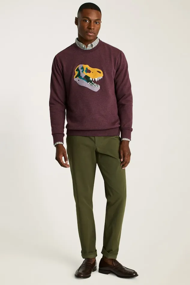 Men Bonobos Sweatshirts and Hoodies Critter Supersoft Fleece Crew T Rextinct