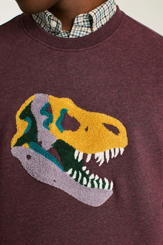 Men Bonobos Sweatshirts and Hoodies Critter Supersoft Fleece Crew T Rextinct Men Bonobos Sweatshirts and Hoodies Critter Supersoft Fleece Crew T Rextinct