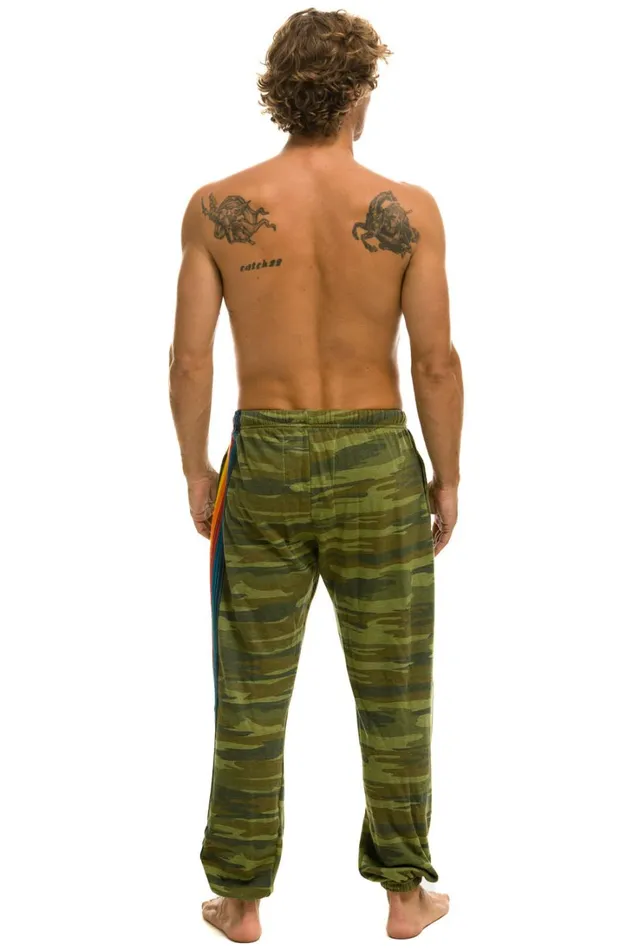 Men Bottoms Aviator Nation 5 STRIPE SWEATPANTS 8211 CAMO Men Bottoms Aviator Nation 5 STRIPE SWEATPANTS 8211 CAMO