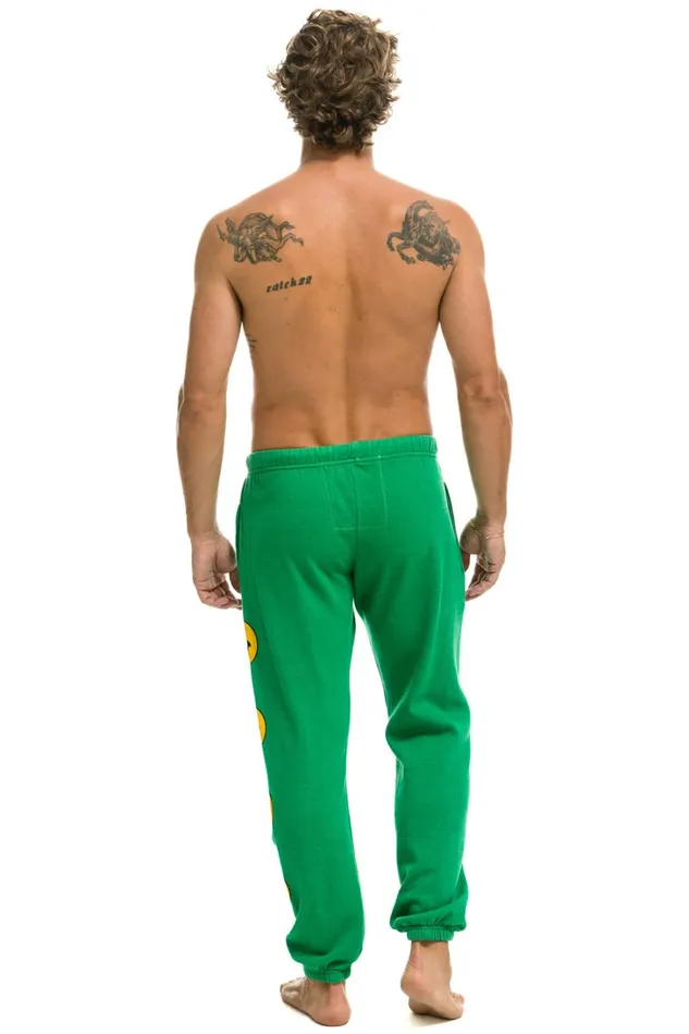 Men Bottoms Aviator Nation SMILEY 2 MENS SWEATPANTS 8211 KELLY GREEN