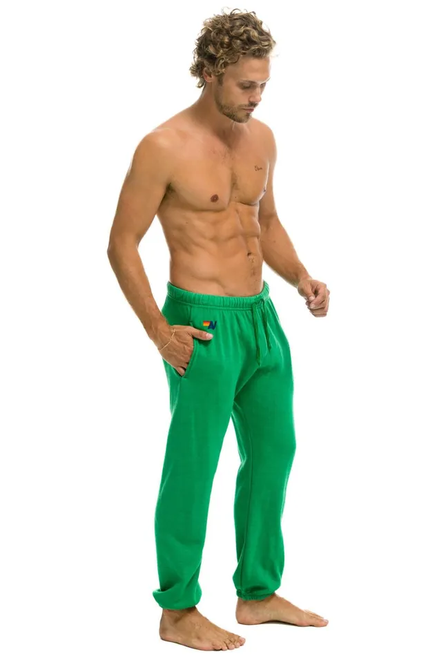 Men Bottoms Aviator Nation SMILEY 2 MENS SWEATPANTS 8211 KELLY GREEN