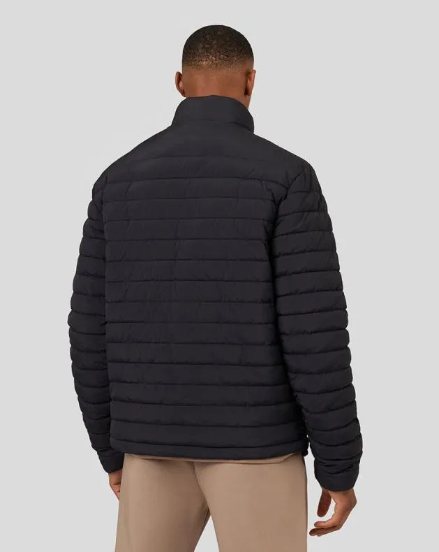 Men Castore Jackets Travel Long Sleeve Lightweight Hooded Puffer Jacket 8211 Black