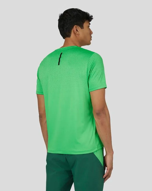 Men Castore Tops Flow Short Sleeve Knit TShirt 8211 Lime