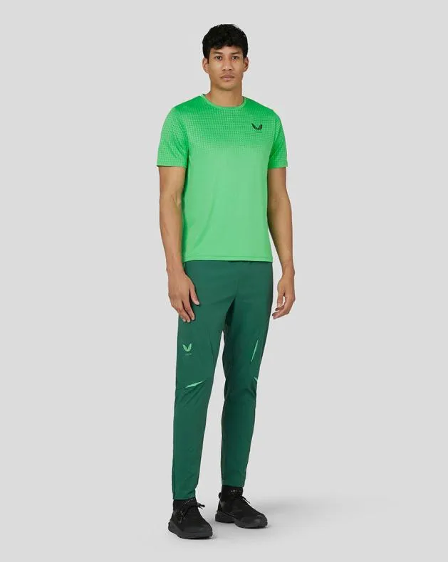 Men Castore Tops Flow Short Sleeve Knit TShirt 8211 Lime