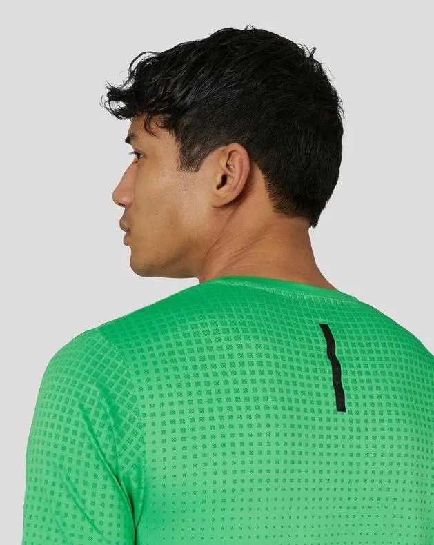 Men Castore Tops Flow Short Sleeve Knit TShirt 8211 Lime