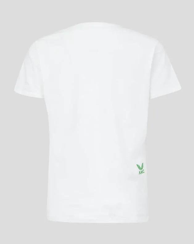 Men Castore Tops White AMC WoAbstract Court Print Tee