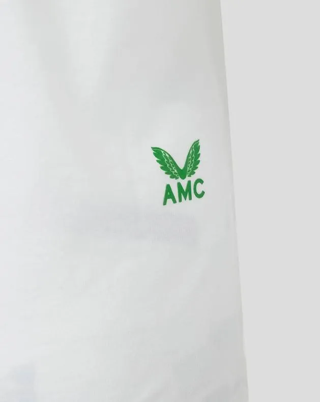Men Castore Tops White AMC WoAbstract Court Print Tee