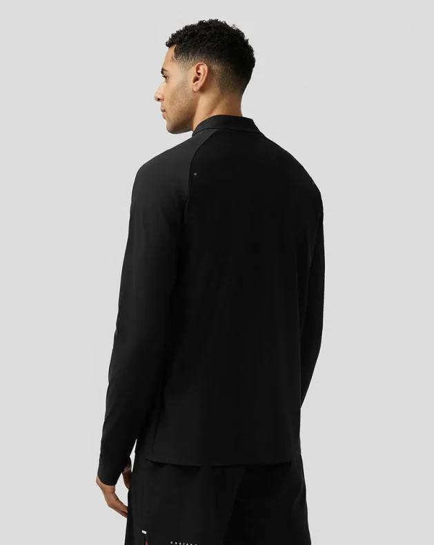 Men Castore Tops Zone Ventilation Quarter Zip 8211 Black