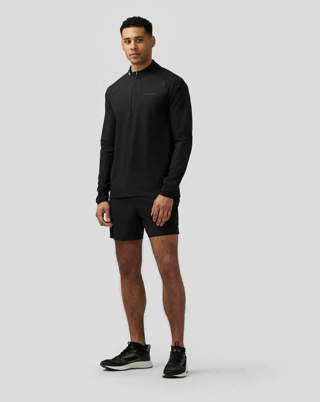 Men Castore Tops Zone Ventilation Quarter Zip 8211 Black