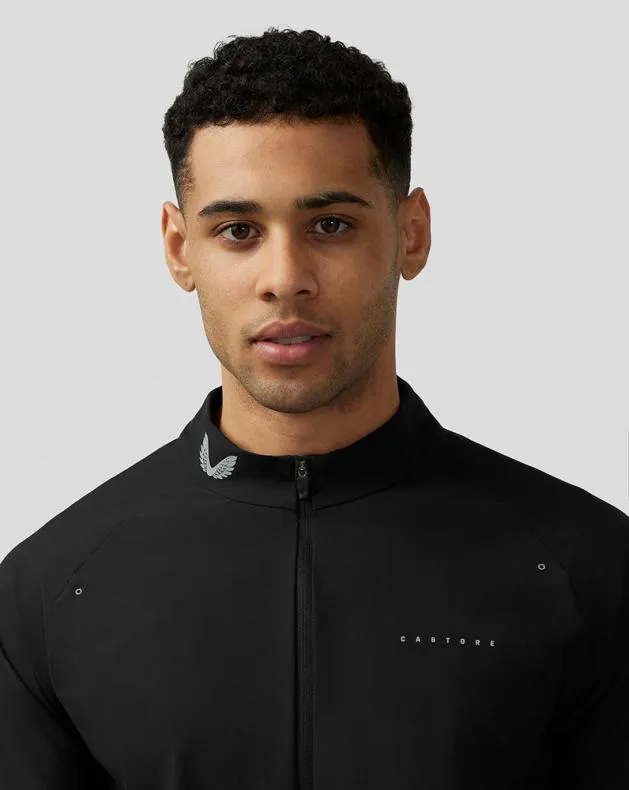 Men Castore Tops Zone Ventilation Quarter Zip 8211 Black