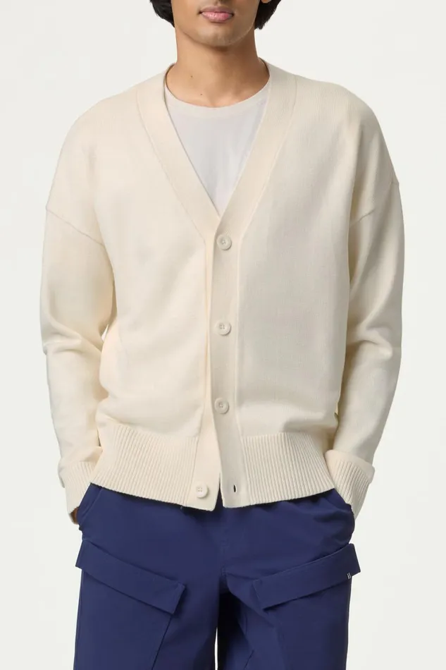 Men Coats and Jackets Fila Baseline Cardigan 920 Gardenia Men Coats and Jackets Fila Baseline Cardigan 920 Gardenia