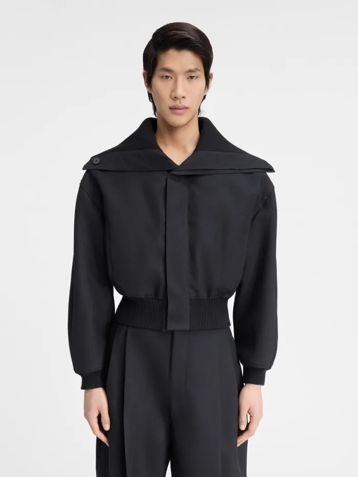 Men Coats and Jackets JACQUEMUS The Bordo Bomber Jacket Black