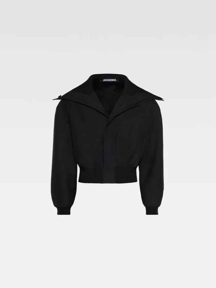 Men Coats and Jackets JACQUEMUS The Bordo Bomber Jacket Black