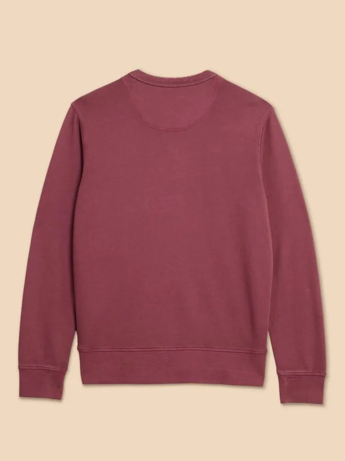 Men Crew Neck Sweat Mid Plum White Stuff Knitwear Men Crew Neck Sweat Mid Plum White Stuff Knitwear