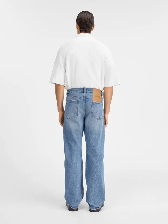 Men Denim JACQUEMUS The Straight DeNmes Denim Pants Bluetabac