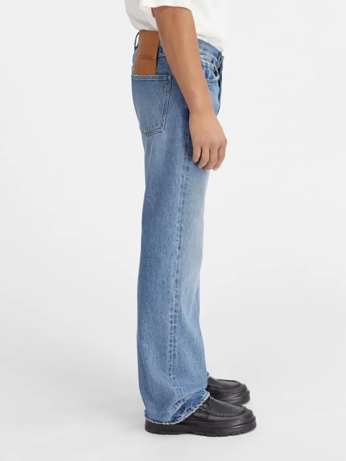 Men Denim JACQUEMUS The Straight DeNmes Denim Pants Bluetabac