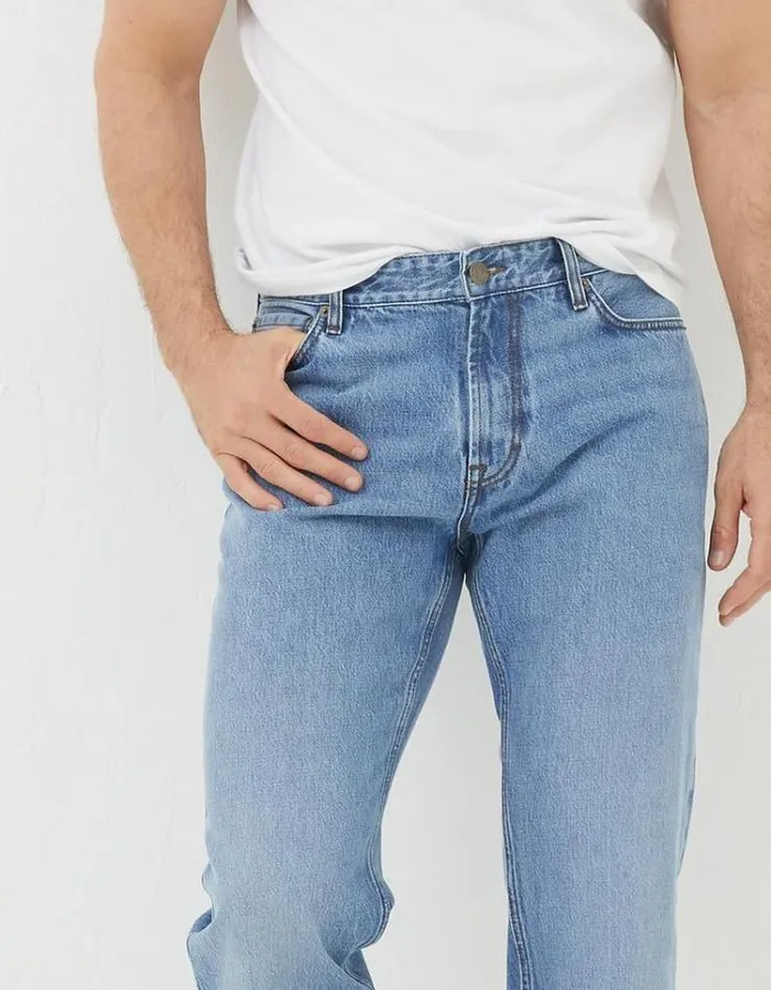Men FatFace Jeans Straight Fit Jeans Light Denim Blue